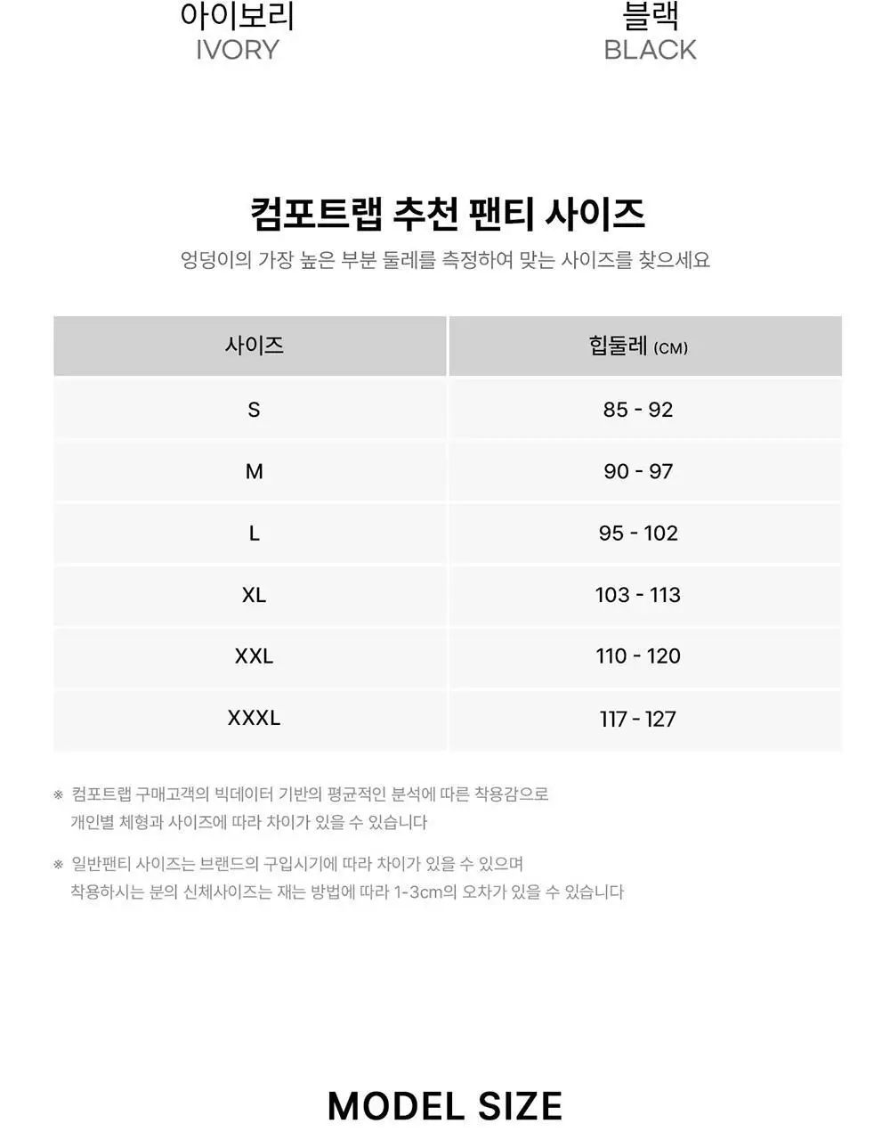 [컴포트랩] 듀얼 쿨 베이직 팬티 4colors / 6Size 상세페이지 32